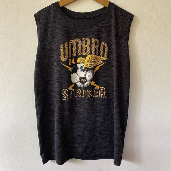Umbro Sleeveless T-shirt Boys XL Striker Soccer Tank Gray - Picture 1 of 5